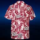 Dr Pepper Hawaiian Shirt Tropical Flower Pattern Gift For Beach Trip
