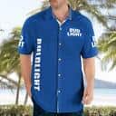 Blue Aloha Bud Light Hawaiian Shirt Gift For Beer Drinkers Blue Aloha Bud Light Hawaiian Shirt Gift For Beer Drinkers