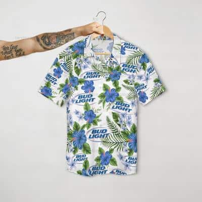Bud Light Hawaiian Shirt Tropical Flowers Summer Summer Holiday Gift Bud Light Hawaiian Shirt Tropical Flowers Summer Summer Holiday Gift