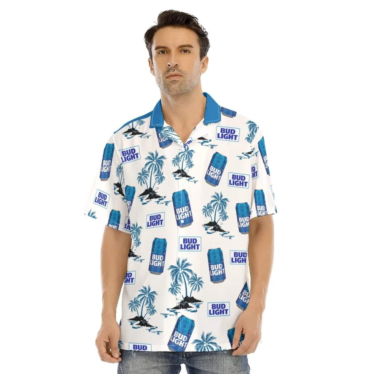 Bud Light Hawaiian Shirt Tropical Island Gift For Summer Lovers