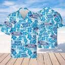 Bud Light Beer Hawaiian Shirt Hibiscus Flower Practical Beach Gift For Holiday Lovers Bud Light Beer Hawaiian Shirt Hibiscus Flower Practical Beach Gift For Holiday Lovers