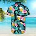 Beer Hawaiian Shirt Tropical Flora Beach Gift For Boyfriend