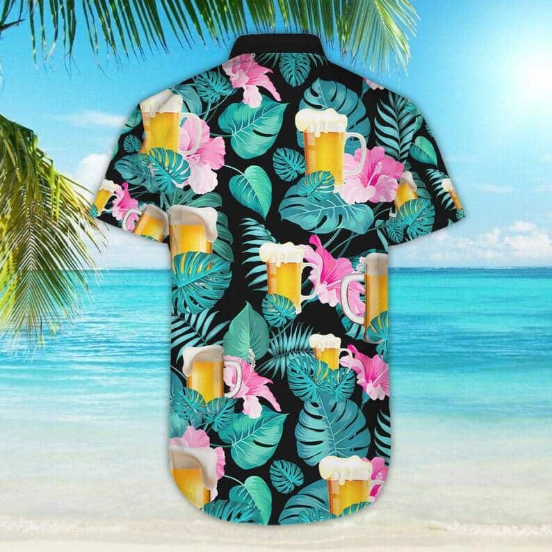 Beer Hawaiian Shirt Tropical Flora Beach Gift For Boyfriend Beer Hawaiian Shirt Tropical Flora Beach Gift For Boyfriend