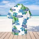 Awesome Bud Light Hawaiian Shirt Hibiscus Flowers Beach Gift