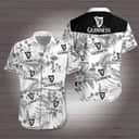 Black And White Guinness Hawaiian Shirt Tropical Flora Gift For Friend Black And White Guinness Hawaiian Shirt Tropical Flora Gift For Friend