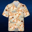 Tito's Hawaiian Shirt Tropical Flower Pattern Vodka Gift