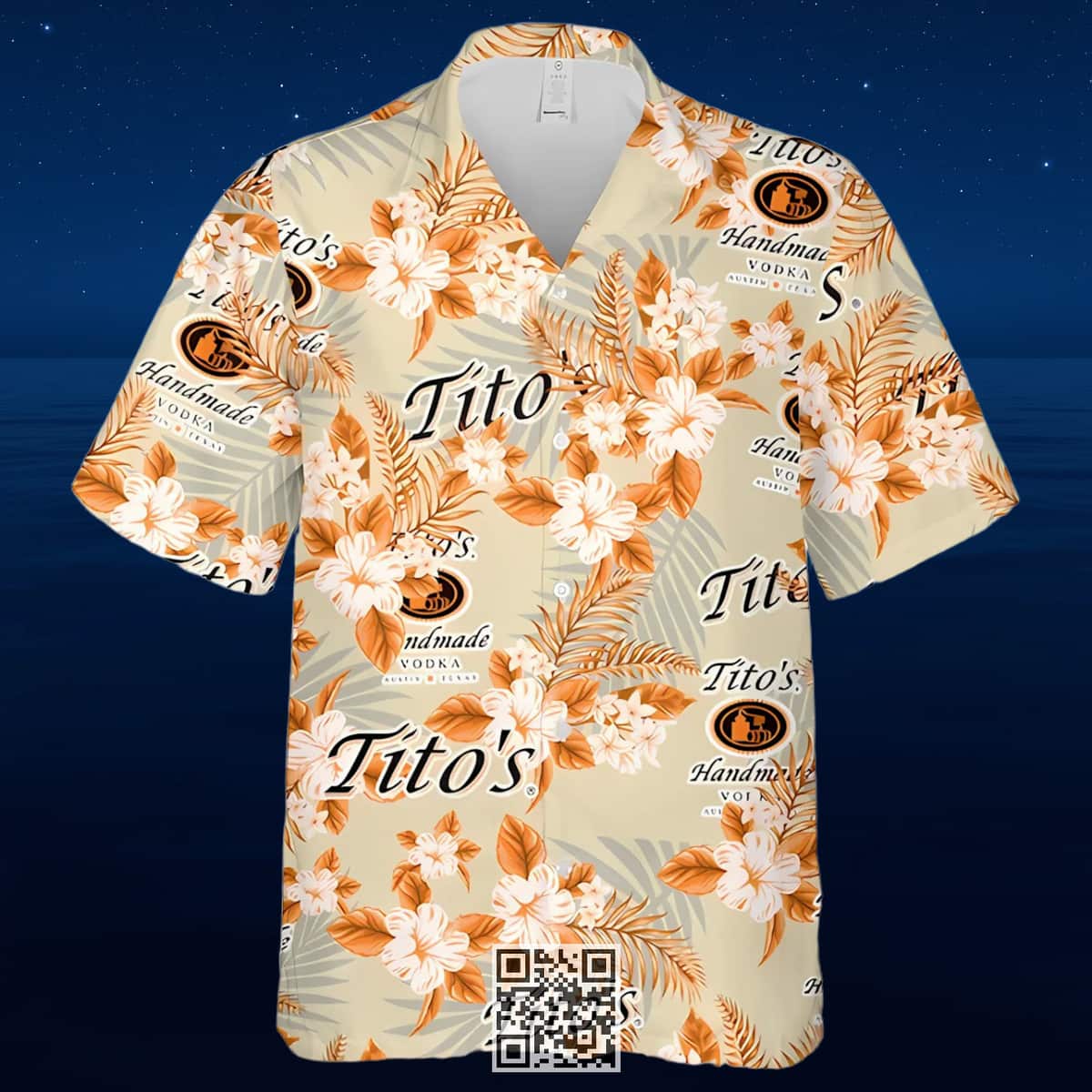 Tito's Hawaiian Shirt Tropical Flower Pattern Vodka Gift Tito's Hawaiian Shirt Tropical Flower Pattern Vodka Gift