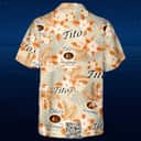Tito's Hawaiian Shirt Tropical Flower Pattern Vodka Gift