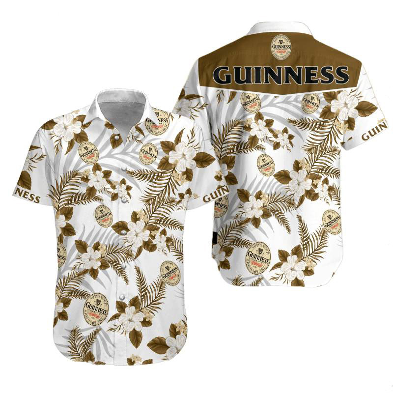 Special Guinness Hawaiian Shirt Tropical Flower Gift For Dad