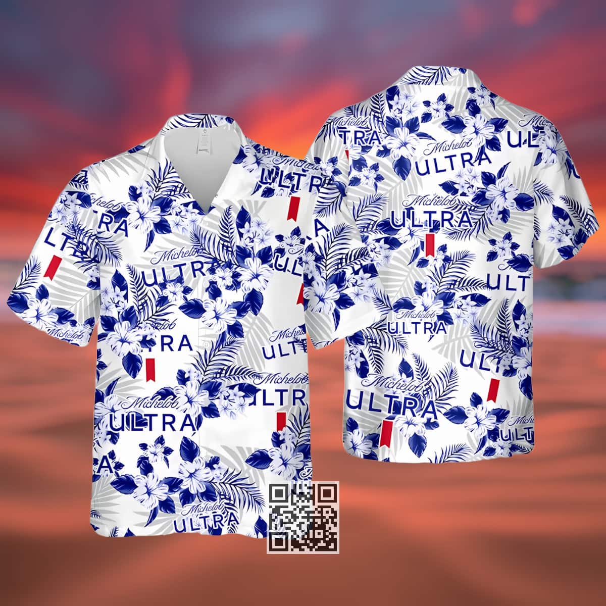 Michelob Ultra Hawaiian Shirt Hibiscus Pattern Practical Beach Gift Michelob Ultra Hawaiian Shirt Hibiscus Pattern Practical Beach Gift