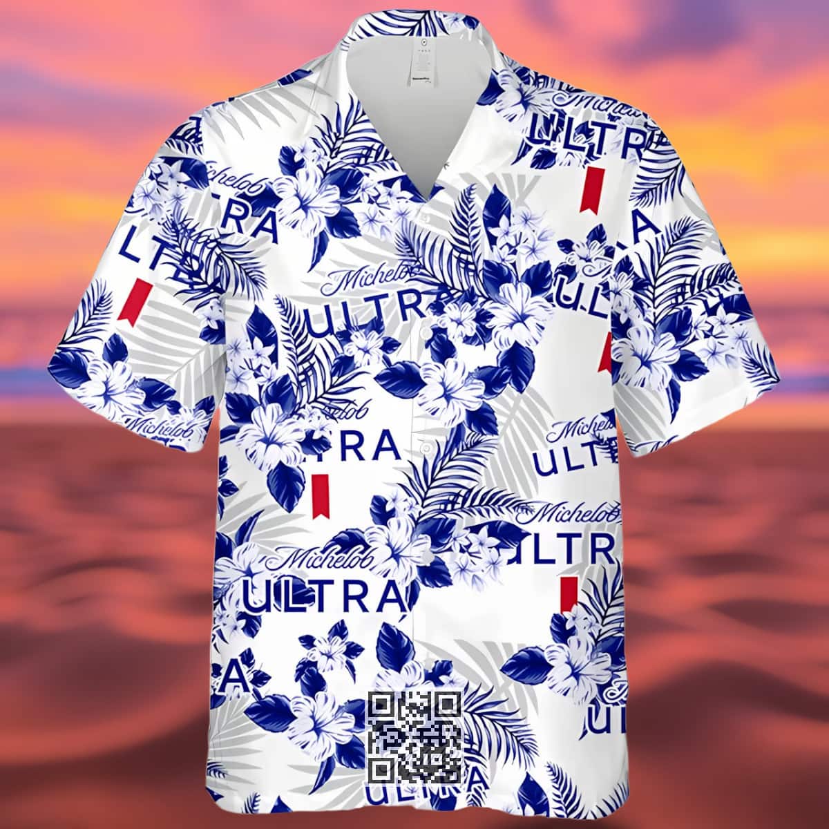 Michelob Ultra Hawaiian Shirt Hibiscus Pattern Practical Beach Gift Michelob Ultra Hawaiian Shirt Hibiscus Pattern Practical Beach Gift