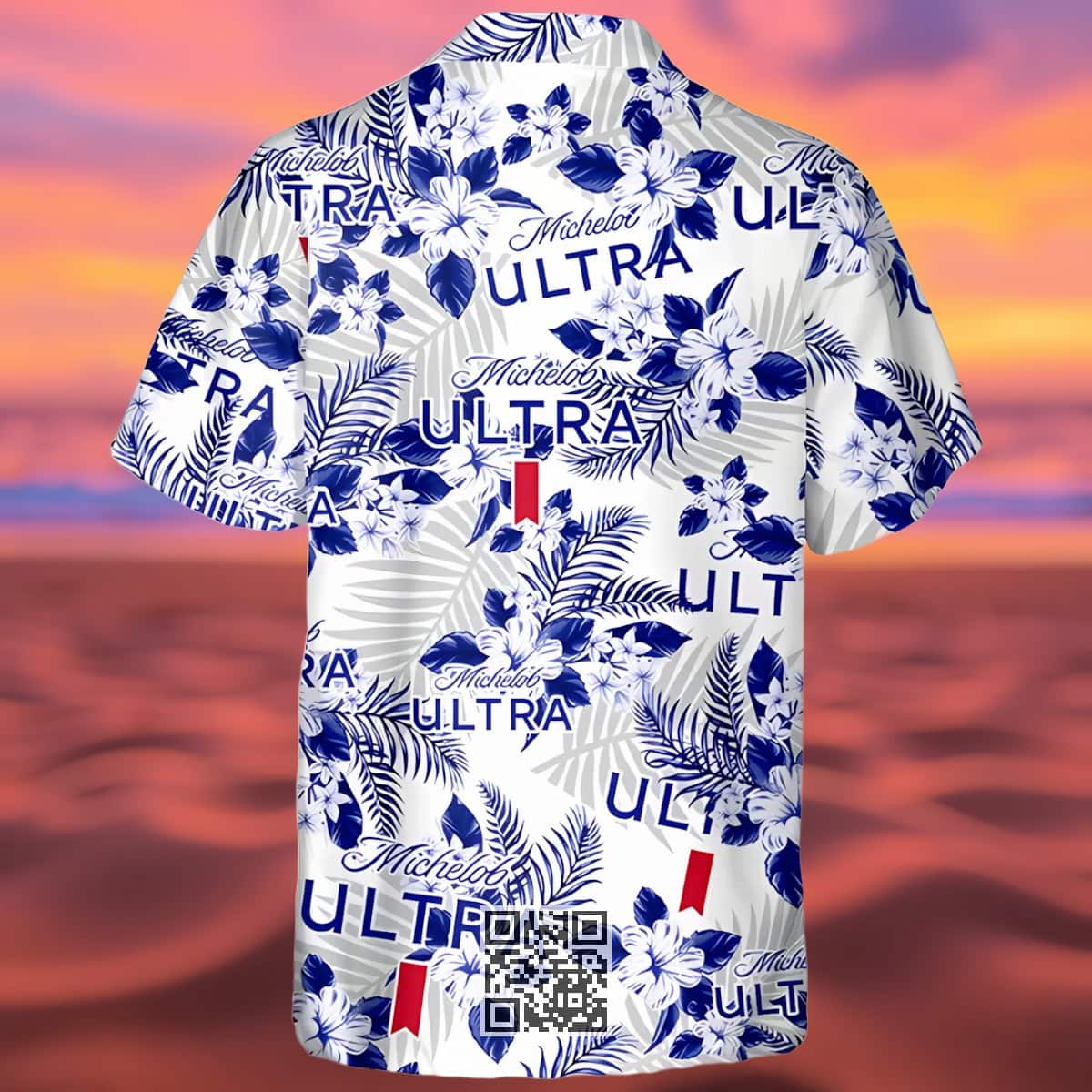 Michelob Ultra Hawaiian Shirt Hibiscus Pattern Practical Beach Gift Michelob Ultra Hawaiian Shirt Hibiscus Pattern Practical Beach Gift