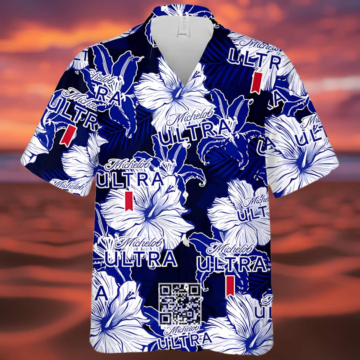 Michelob Ultra Beer Hawaiian Shirt Tropical Flower Pattern Michelob Ultra Beer Hawaiian Shirt Tropical Flower Pattern