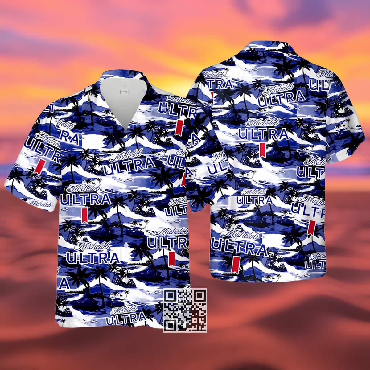 Michelob Ultra Beer Hawaiian Shirt Island Pattern Gift For Beach Trip