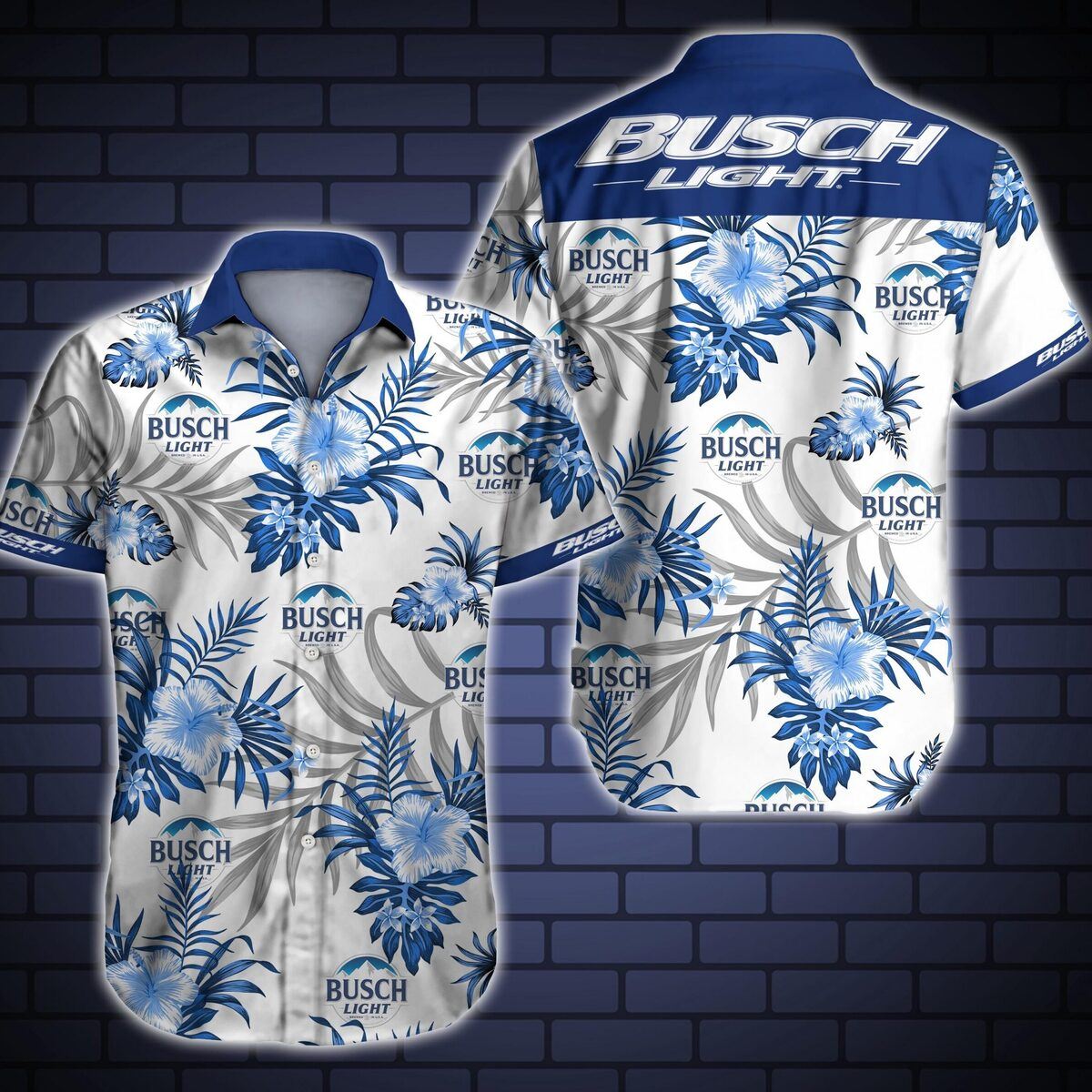 Beach Holiday Busch Light Hawaiian Shirt Tropical Flowers Beer Lovers Gift