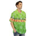 Green Busch Light Hawaiian Shirt Tropical Flower Gift For Beer Drinkers