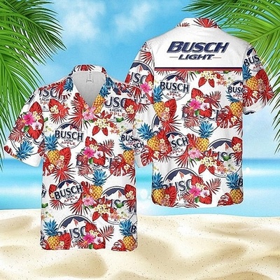 Busch Light Apple Hawaiian Shirt Colorful Tropical Summer Gift For Vodka Lovers