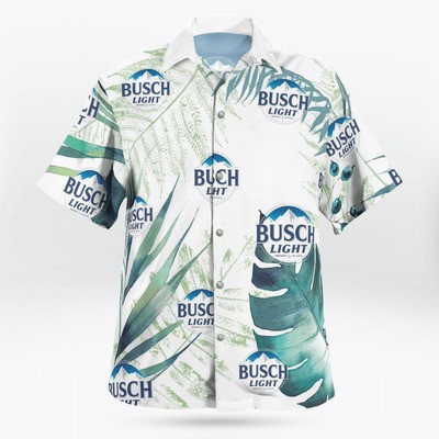 Busch Light Beer Hawaiian Shirt Tropical Palm Leaves Gift For Beer Lovers Busch Light Beer Hawaiian Shirt Tropical Palm Leaves Gift For Beer Lovers