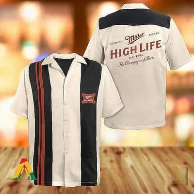 Vintage Beige Miller High Life Hawaiian Shirt Best Gift For Boyfriend Vintage Beige Miller High Life Hawaiian Shirt Best Gift For Boyfriend