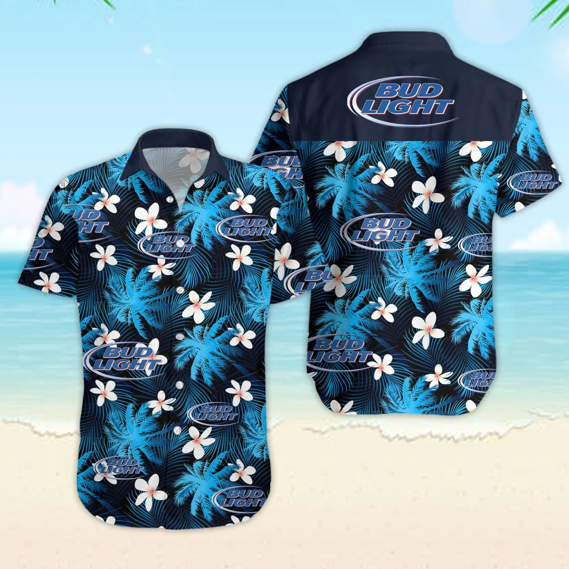 Bud Light Hawaiian Shirt Tropical Flower Gift For Beer Drinkers