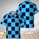 Busch Light Hawaiian Shirt Blue Gingham Beach Gift For Beer Lovers Busch Light Hawaiian Shirt Blue Gingham Beach Gift For Beer Lovers