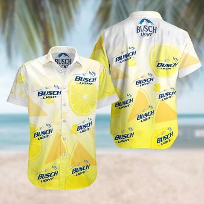 Busch Light Hawaiian Shirt Lemon And Watermelon Gift For Beer Lovers Busch Light Hawaiian Shirt Lemon And Watermelon Gift For Beer Lovers