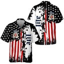 Vintage Miller Lite Hawaiian Shirt USA Flag Gift For Sister
