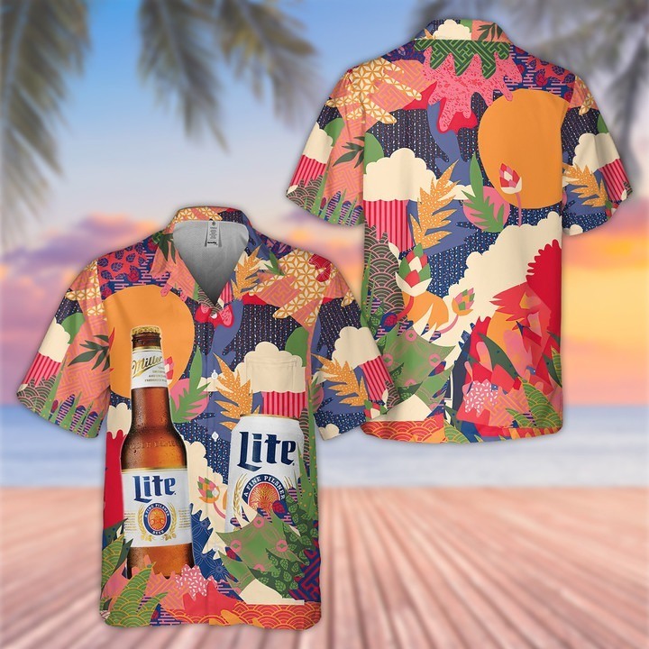 Colorful Miller Lite Hawaiian Shirt Summer Holiday Gift For Summer Trip