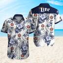 Special Miller Lite Beer Hawaiian Shirt Tropical Flora Gift For Boyfriend