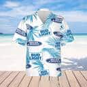 Trending Bud Light Hawaiian Shirt Palm Leaves Gift For Beer Lovers Trending Bud Light Hawaiian Shirt Palm Leaves Gift For Beer Lovers