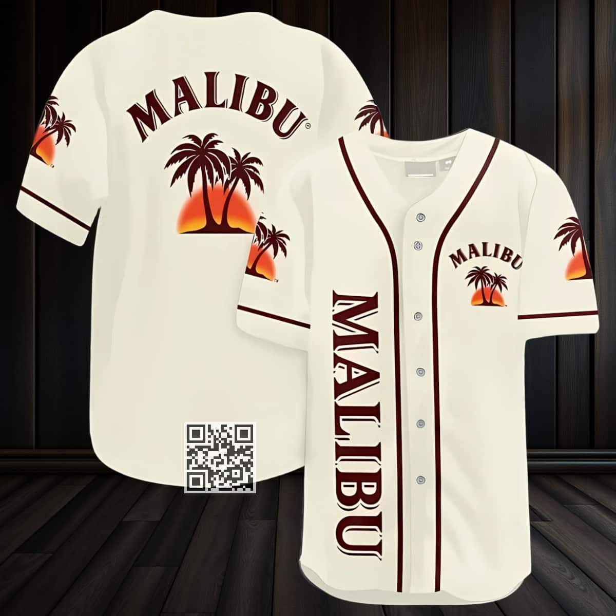 Vintage Malibu Rum Baseball Jersey Gift For Him