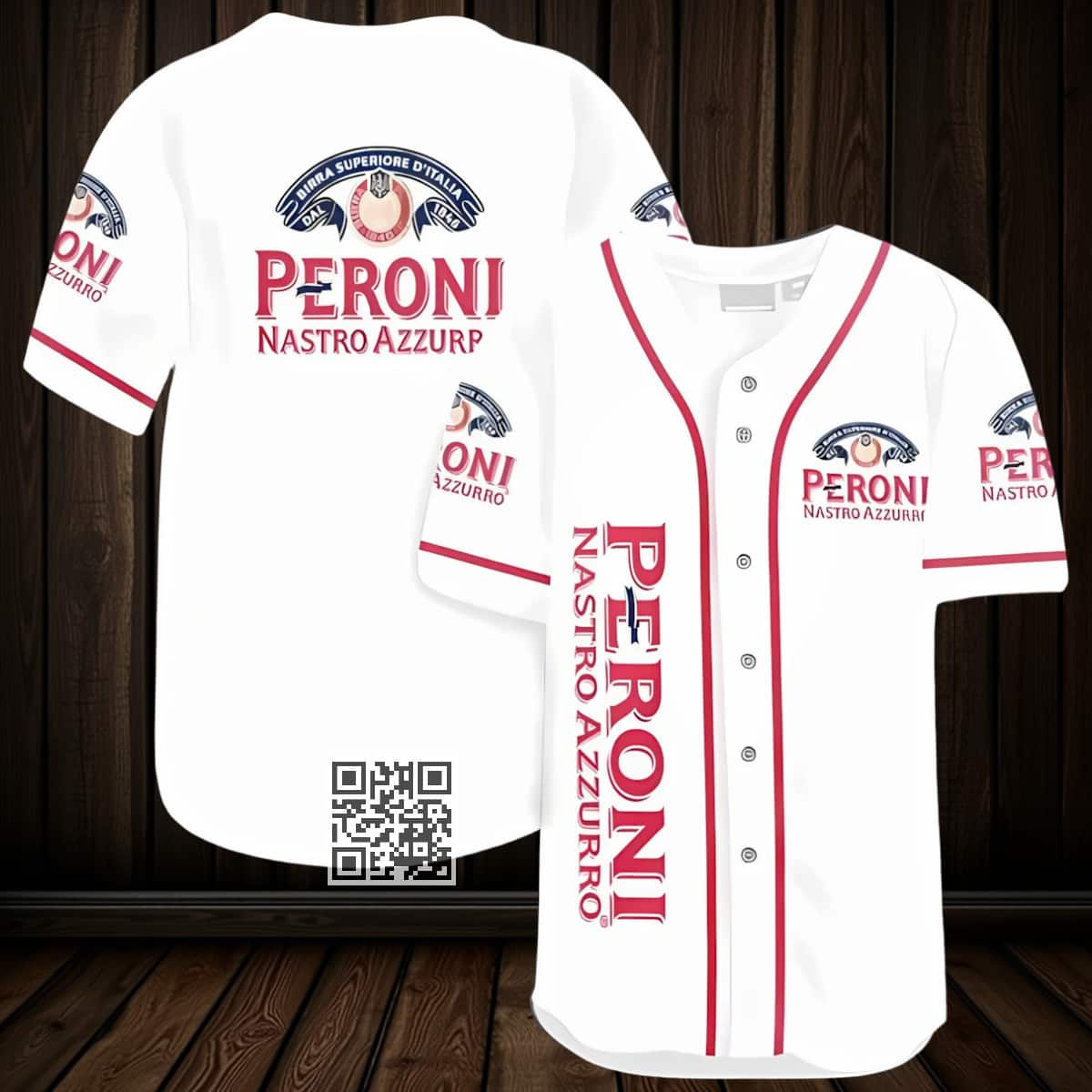 Peroni Nastro Azzurro Baseball Jersey Gift For Beer Lovers