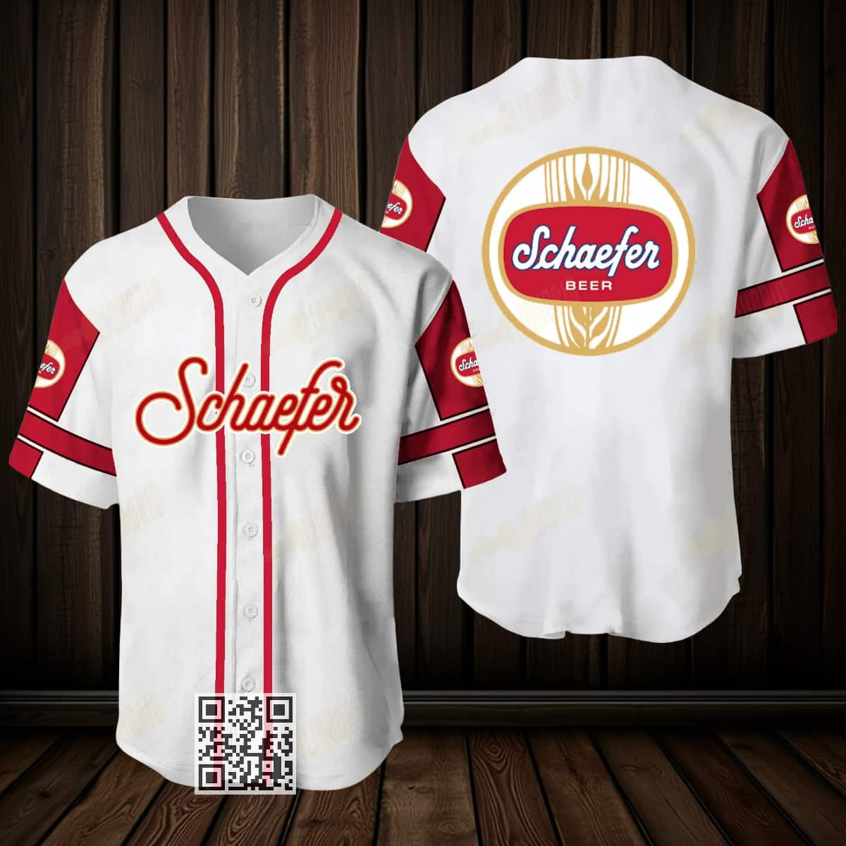 Schaefer Baseball Jersey Gift For Beer Lovers