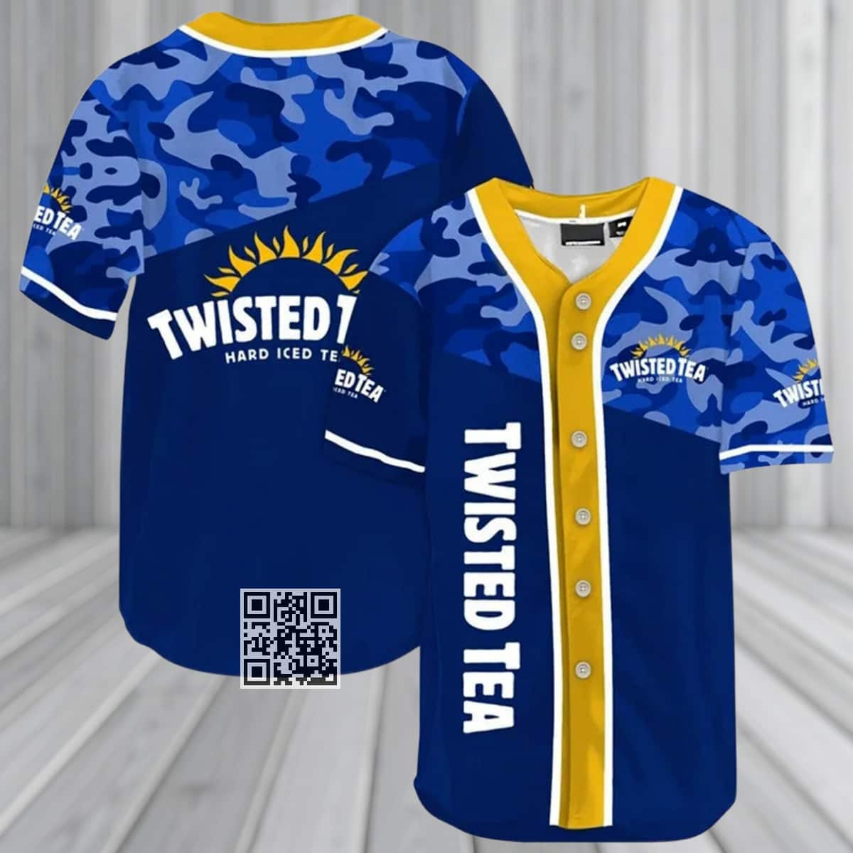 Classic Camouflage Twisted Tea Hard Iced Tea Baseball Jersey Classic Camouflage Twisted Tea Hard Iced Tea Baseball Jersey