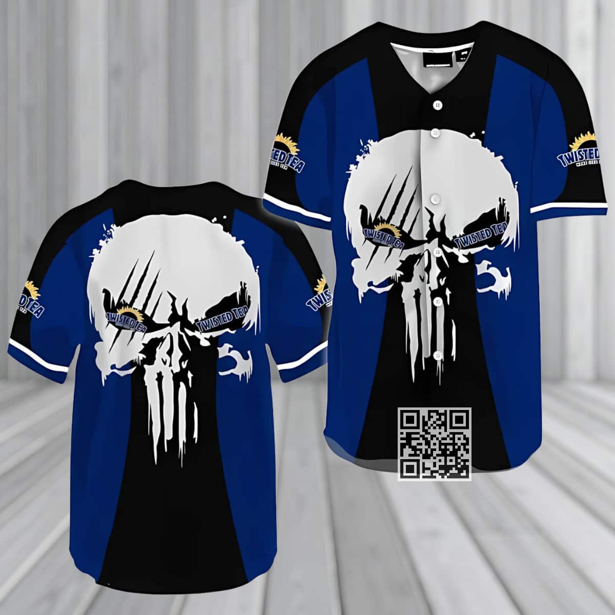 Ghost Head White Skull Twisted Tea Baseball Jersey Ghost Head White Skull Twisted Tea Baseball Jersey