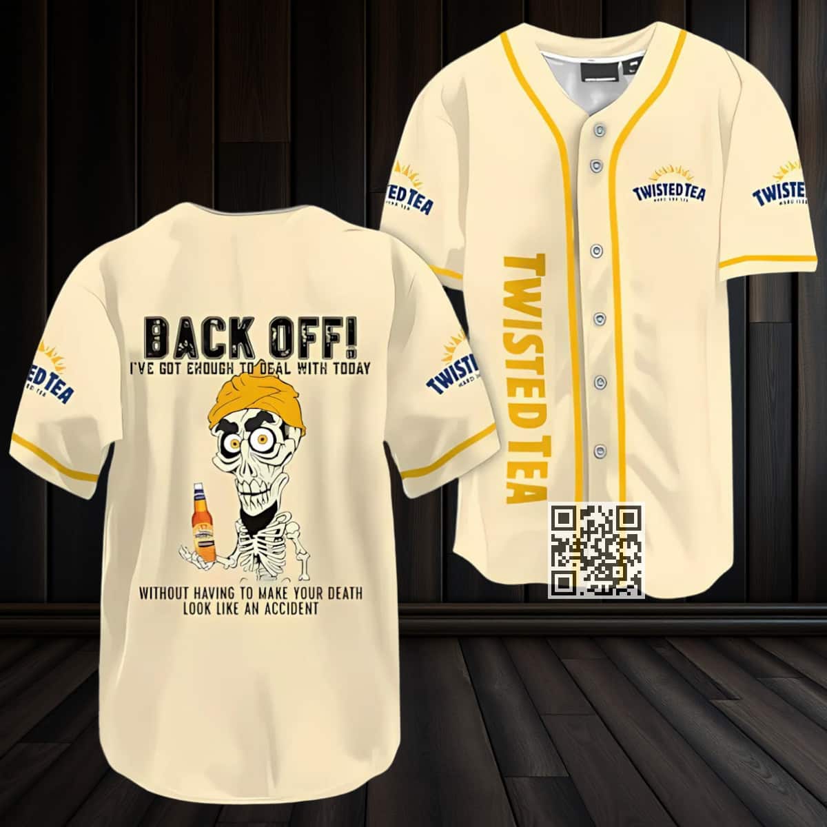 Achmed Back Off With Twisted Tea Baseball Jersey Gift For Sporty Friend Achmed Back Off With Twisted Tea Baseball Jersey Gift For Sporty Friend