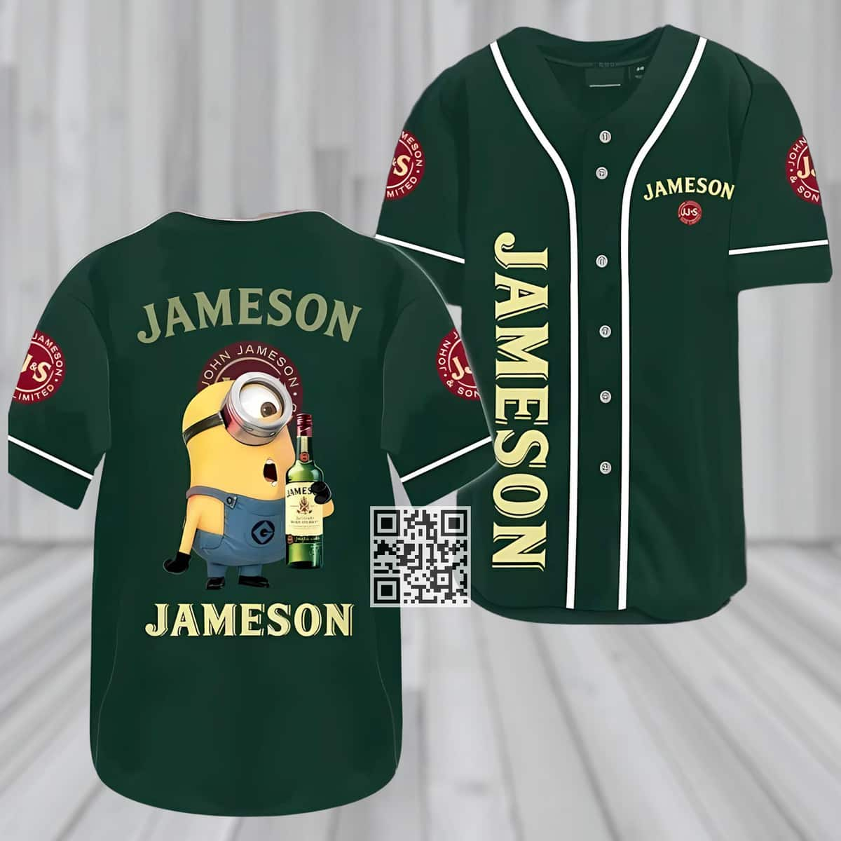 Cool Minion Loves Jameson Baseball Jersey Gift For Whiskey Lovers