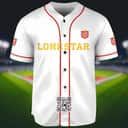 White Lone Star Beer Baseball Jersey Sports Gift For Him White Lone Star Beer Baseball Jersey Sports Gift For Him