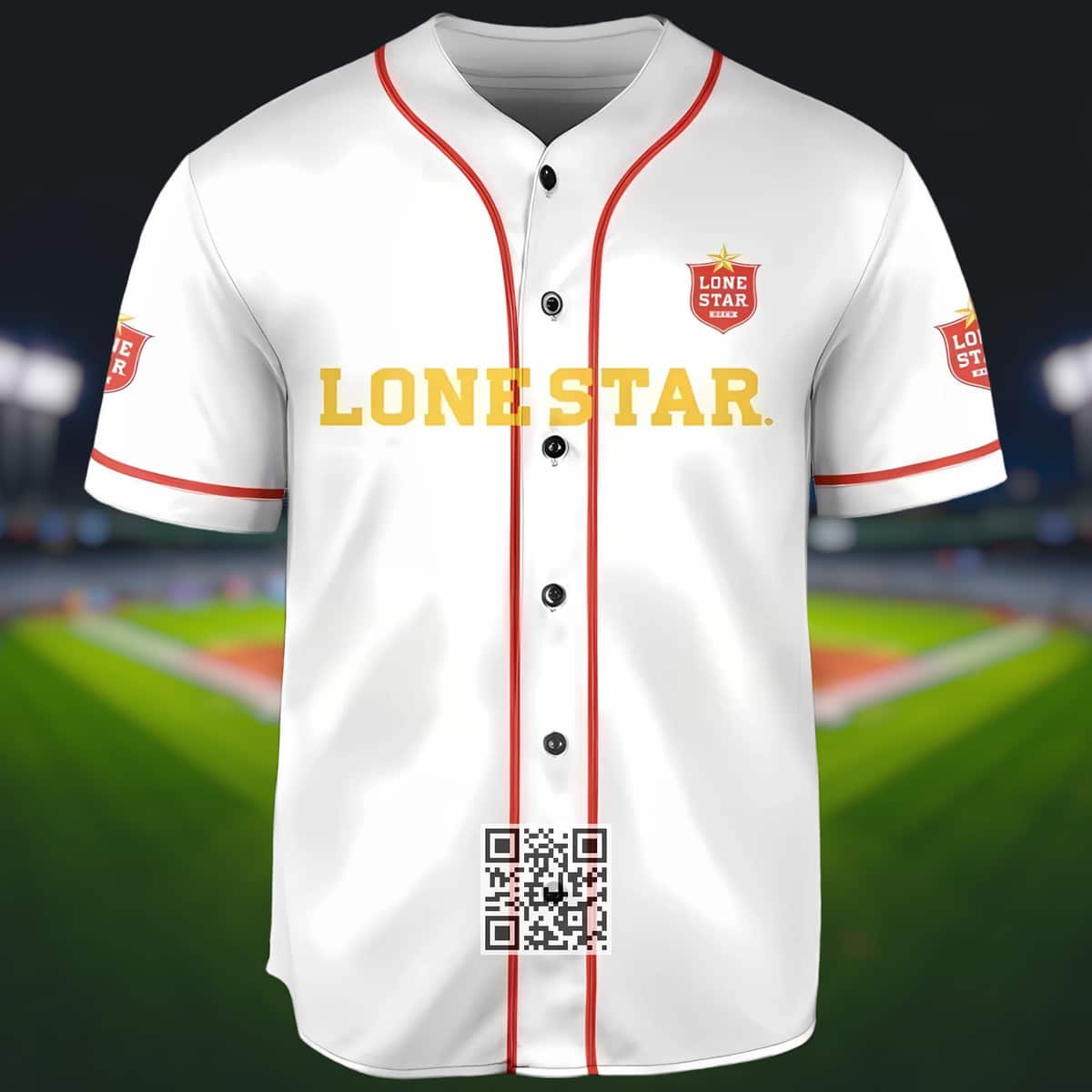 White Lone Star Beer Baseball Jersey Sports Gift For Him White Lone Star Beer Baseball Jersey Sports Gift For Him