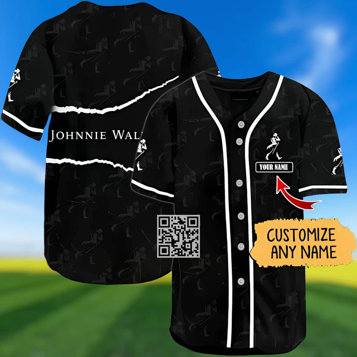 Johnnie Walker Baseball Jersey Gift For Whisky Lovers Custom Name