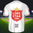 White Lone Star Beer Baseball Jersey Sports Gift For Him White Lone Star Beer Baseball Jersey Sports Gift For Him