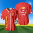 Red Lone Star Beer Baseball Jersey Gift For Sporty Husband Red Lone Star Beer Baseball Jersey Gift For Sporty Husband