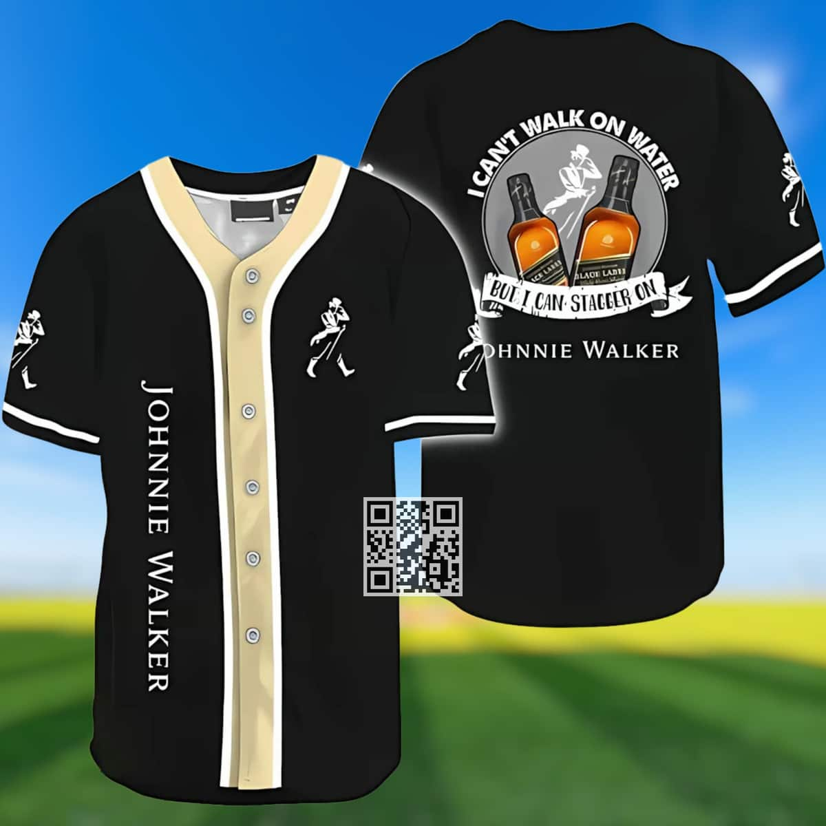 I Can't Walk On Water But I Can Stagger On Johnnie Walker Whisky Baseball Jersey