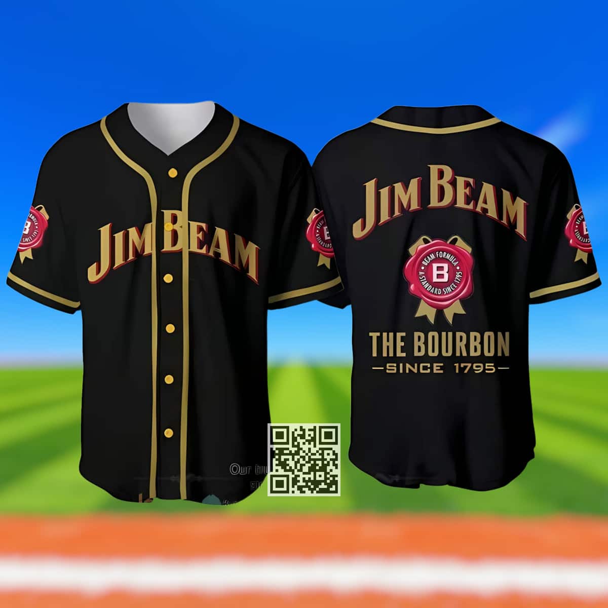 Jim Beam Whiskey Baseball Jersey Sports Gift For Him Jim Beam Whiskey Baseball Jersey Sports Gift For Him
