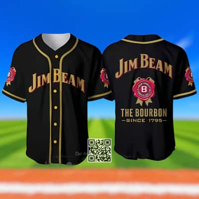 Jim Beam Whiskey Baseball Jersey Sports Gift For Him Jim Beam Whiskey Baseball Jersey Sports Gift For Him