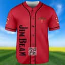 Red Jim Beam Baseball Jersey Gift For Whiskey Lovers Red Jim Beam Baseball Jersey Gift For Whiskey Lovers