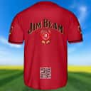 Red Jim Beam Baseball Jersey Gift For Whiskey Lovers Red Jim Beam Baseball Jersey Gift For Whiskey Lovers