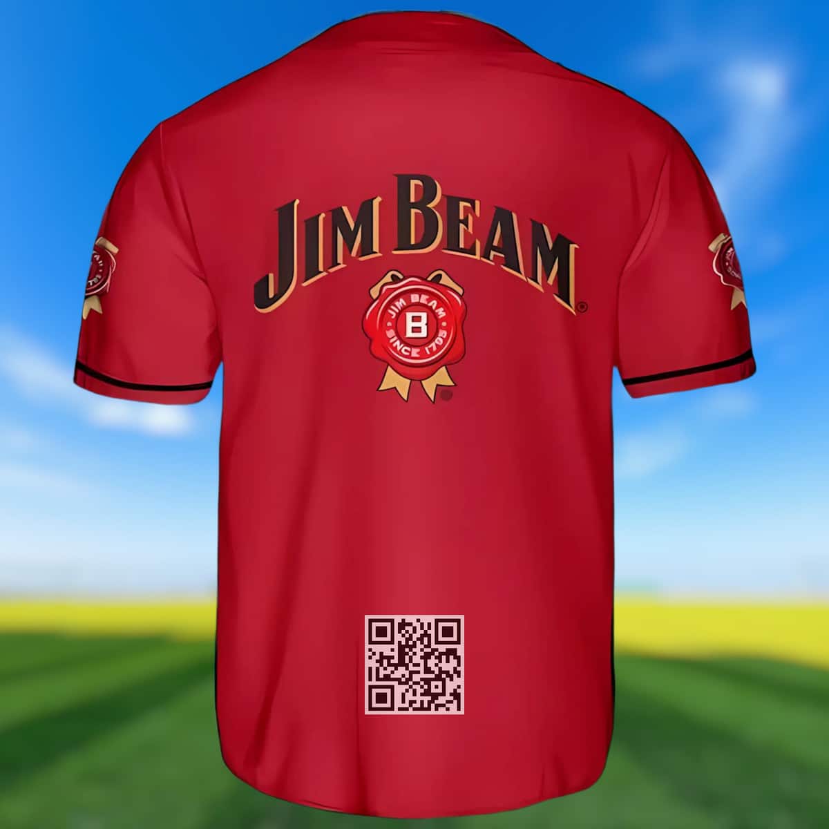 Red Jim Beam Baseball Jersey Gift For Whiskey Lovers Red Jim Beam Baseball Jersey Gift For Whiskey Lovers