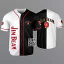 Black And White Split Jim Beam Baseball Jersey Gift For Whiskey Lovers Black And White Split Jim Beam Baseball Jersey Gift For Whiskey Lovers