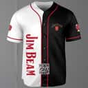 Black And White Split Jim Beam Baseball Jersey Gift For Whiskey Lovers Black And White Split Jim Beam Baseball Jersey Gift For Whiskey Lovers